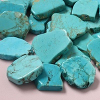 Dila optimisé Howlite forme irrégulière 1.5mm ouverture Turquoise pierre pendentif dalle pierre perles en vrac pour la fabrication de bijoux à bricoler soi-même
