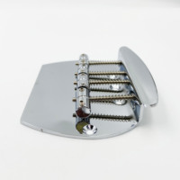 5-String PB Bass Bridge, Semi-circular Fringed Design with Metal Straight Tuning Pegs, Electric Bass String Pull Board