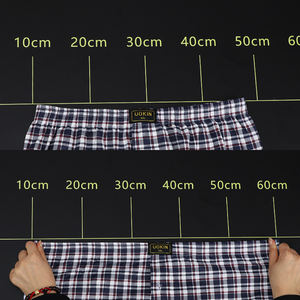 Op maat gemaakte boxershorts voor heren, hoge kwaliteit UOKIN 100% polyester, ademend, geruite boxershorts, groothandel, middelhoge taille - Product Image 4