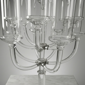Candélabre en cristal élégant à haute transparence, 120 cm, porte-bougie géant pour mariages et événements de Noël de luxe, fait main, imprimé UV - Product Image 3