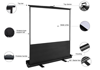 Écran de projection de film blanc mat en plastique 60-100 pouces 16:9 4:3, manuel, sur pied, à ciseaux, portable, pour maison, bureau, salle de classe