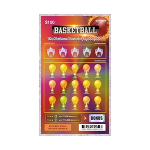 Tarjeta de Lotería de Baloncesto con Diseño Personalizado, Impresión Digital a Color, Papel con Núcleo Negro, Formato de Tarjeta de Millones - Product Image 5