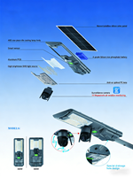 Lámpara Solar de Jardín de Litio Personalizada de 300W 500W para Exteriores, con Cámaras CCTV IP PTZ de 4K 8MP, Sensor WiFi 4G y Luz Solar para Calle