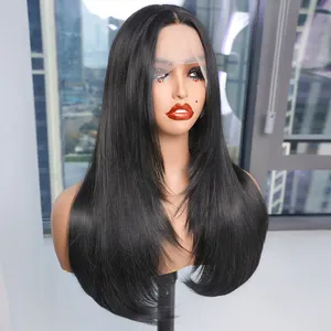 Wig rambut manusia lurus bercahaya 4x4HD wig rambut manusia penutup renda rambut manusia tanpa lem untuk WANITA HITAM