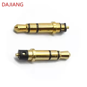 DAJIANG personalizado 3,5mm latón estéreo 3 polos Audio auriculares <span class=keywords><strong>Jack</strong></span> enchufe macho conectores enchufe Audio <span class=keywords><strong>conector</strong></span> micrófono OEM - Product Image 2