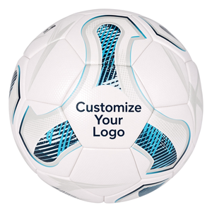 Personnalisez votre logo, ballon de football d'entraînement durable SOccer Max SB-001, motif blanc et bleu, taille 5, gonflé, 430g, emballage en sac PP - Product Image 4