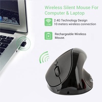 Souris droite sans fil USB optique pilote vertical rechargeable souris ergonomique pour ordinateur portable de jeu de bureau