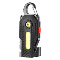 Linterna de Llavero Multifuncional de 400LM, Mini Linterna COB Recargable Tipo-C, Herramienta de Supervivencia con 6 Modos para Emergencias y Camping