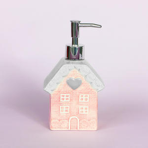 Creative pink ceramic hand sanitizer <b>bottle</b> <b>bathroom</b> toiletriesinsWind decoration furnishings - Product Image 1