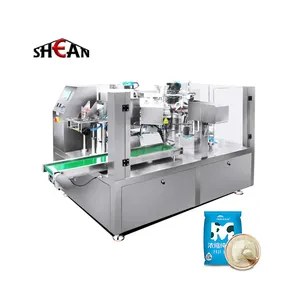 Stand Up Pouch Zipper Bag Powder Rotary Packaging Machine