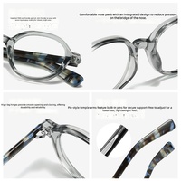 Lunettes de vue anti-lumière bleue ovales à monture complète, style vintage, anti-reflets, pour jeux sur ordinateur, usage quotidien au bureau