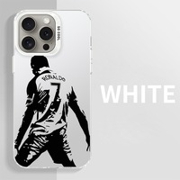 Coque de téléphone design avec motif du superstar du football Ronaldo pour iPhone Xs Xr 11 12 13 Mini 14 15 16 17 Pro Max