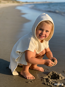 Wholesale Baby Kids Beach Hooded <strong>Towel</strong> <strong>Poncho</strong> 100% Cotton Solid Terry <strong>Towel</strong> for Boys and <strong>Girls</strong> Beach <strong>Poncho</strong> - Product Image 2
