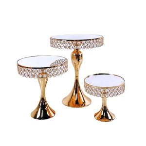 Galvani sierte goldene Becher-Kuchenständer-Set Hochzeits tablett desserts zeigen Stand spiegel style3-16Pieces - Product Image 2