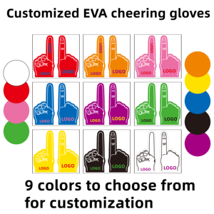 Akzeptiert kleine Mengen von benutzer definierten Sportspiel Schaum Hand benutzer definierte Jubel Werbe EVA Schaum Finger Hand benutzer definierte Jubel handschuhe - Product Image 6