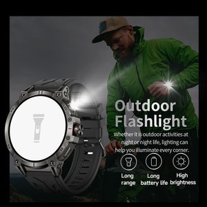 Akıllı saat mAh büyük pil ile 2025 760 1.85 inç ekran BT çağrı pusula erkekler açık spor Smartwatch ile el feneri - Product Image 3