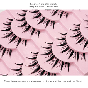 5/10 Paires de Cils Synthétiques Épais Style Anime Manga Little Devil, 25-30 Utilisations, <span class=keywords><strong>Maquillage</strong></span> - Product Image 4