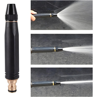 Pistolet de pulvérisation métallique pour tuyau d'arrosage, vente chaude en gros, durable, commande en gros, buses réglables, serre-tuyau renforcé, outil de lavage de voiture