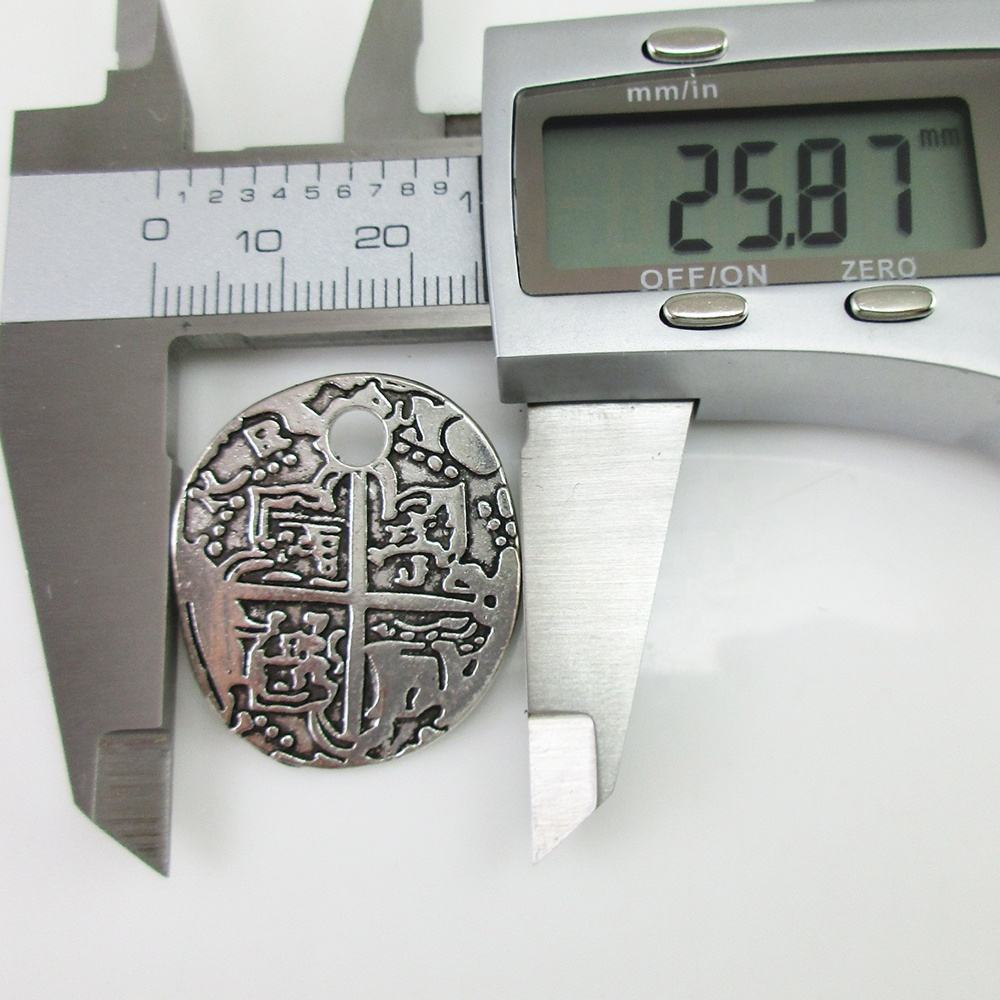 欧洲西班牙海盗杜布隆宝藏硬币吊坠项链304不锈钢链宗教风格金属铸造| Alibaba.com