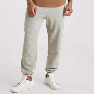 Wholesale High Quality Plain Dyed Cotton Fleece Mid Breathable Men's High Street Sweatpants Fashionable Durable Stylish - Product Image 5