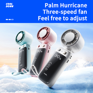 พัดลมมือถือขนาดเล็ก แบตเตอรี่ 4000mAh ใช้งานได้นาน <span class=keywords><strong>200</strong></span> ระดับความแรง สำหรับขายส่งและขายปลีก - Product Image 2