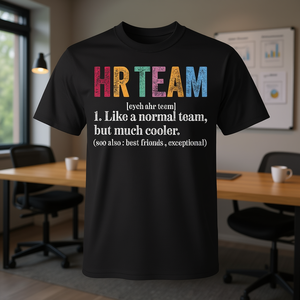 T-shirt de style rétro vintage avec définition des ressources humaines pour l'équipe RH, vêtements promotionnels - Product Image 2