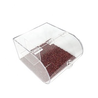 Runde klare PMMA Kunststoff Getreide Körner Candy Dispenser Display Bins Boxen Behälter Acryl Candy Bin mit Schaufel