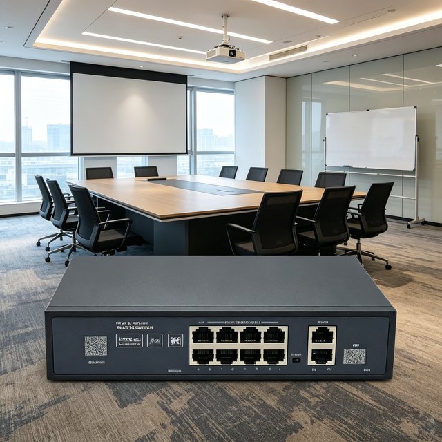 8 Port 2 Gigabit Uplink 1 SFP Port PoE Switch for IP Phone VoIP Communication System