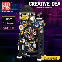 Juego de Relojes Mecánicos Cyberpunk OEM al por Mayor, Serie de 40 Piezas, Bloques de Construcción de Plástico ABS, Juguete de Construcción de Fantasía