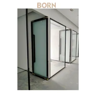 New Design Clear Double Glass Aluminum Swing Casement Door