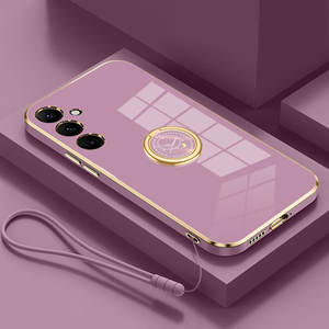 Custodia elettrolitica per Samsung <span class=keywords><strong>Galaxy</strong></span> A14 5G A14 A34 A54 A24 <span class=keywords><strong>A</strong></span> <span class=keywords><strong>14</strong></span> Soft Coque Fundas Lanyard Rope Ring Holder Cover - Product Image 3