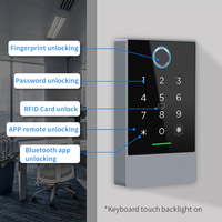 K3W K3FW TTLOCK App WIFI Bluetooth Huella digital 13,56 Mhz RFID Control remoto Teclado Contraseña IP67 Control de acceso de puerta impermeable