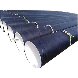 Tianjin manufacture Epoxy 3PE 3PP Coating Steel Piling Tubes SSAW Welded Perforated Drainage Pipes