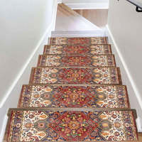 Tapis anti-dérapant en polyester pour marches d'escalier Tapis résistant aux taches Tapis antidérapant pour une installation facile