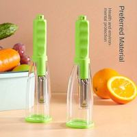 Gadget de cuisine multifonctionnel Couteau à éplucher les carottes Eplucheur de fruits et légumes avec boîte de rangement Conteneur