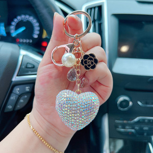 Valentine'S Day Gifts <b>Heart</b> Shaped Bling Resin Keychains Backpack <b>Bag</b> Charm Decoration Key Ring for Girls - Product Image 5