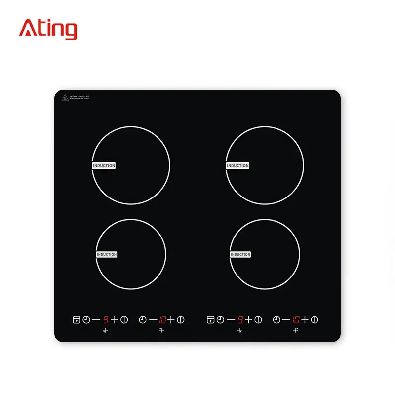 Built in 4 plate induction hob electric stove 6800W induction cooktop with 4 power boost burners