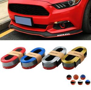 Tira protectora de goma antiarañazos antidaños de fibra de carbono, alerón difusor de parachoques delantero trasero fuerte para coches BMW <span class=keywords><strong>Toyota</strong></span> - Product Image 2