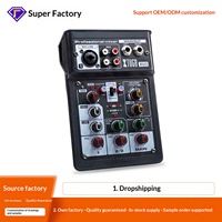 Console de mixage professionnelle XTUGA 3 canaux avec réverbération et lecture XU3 16,5x22x7cm
