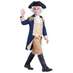 Disfraz de Presidente para Niños, Azul y Marrón, con Sombrero y Peluca, para Niños, Fiesta de Halloween, Actuación - Product Image 1