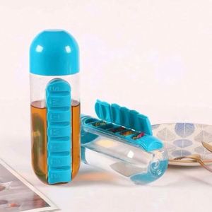 Gourde de voyage portable personnalisée en PP pour la gym, avec compartiment à pilules quotidien intégré, sans BPA, pour l'extérieur - Product Image 5