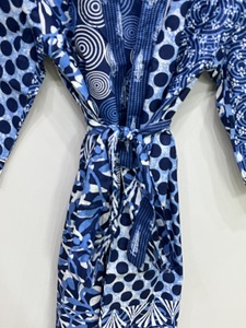 Kimono largo de algodón, tamaño libre, suelto y cómodo para adaptarse a cualquier tamaño, 50 pulgadas aproximadamente, proveedor de India - Product Image 5