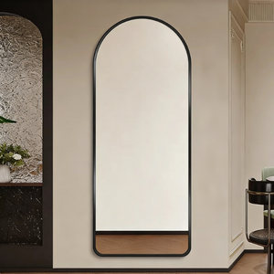 Espejo Arqueado de Cuerpo Entero <span class=keywords><strong>para</strong></span> Montar en la Pared o en el Suelo, Directo de Fábrica, Marco de Aluminio Moderno, Decoración Independiente <span class=keywords><strong>para</strong></span> el Hogar - Product Image 1