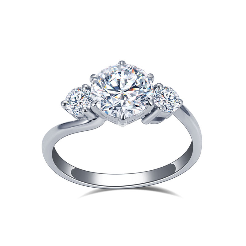 Diamante de laboratorio de 18k+ (color oro blanco)