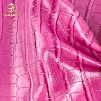 Cuir synthétique PU brillant effet crocodile grainé pour sacs à main, chaussures, bagages et accessoires DIY