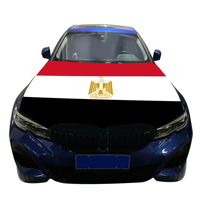 Drapeau de couverture de capot de voiture national égyptien drapeau de couverture de moteur de voiture vente en gros de tissu élastique personnalisé vente directe d'usine