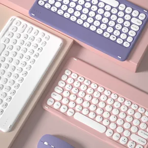 Preço de fábrica Mini Kit Teclado BT Sem Fio para o aluno BT Mini teclado recarregável Espanhol kit para ipad combo para tablet