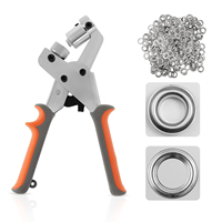 Pince à œillets manuelle portable légère en acier au carbone de 10 mm pour rideaux et cuir – Outil de poinçonnage DIY