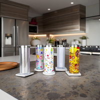 Vasos Térmicos al por Mayor, Vasos con Diseño de Bola de Nieve, Vasos de Acero Inoxidable, Botellas Deportivas, Tazas para Sublimación