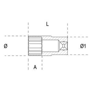 เบต้า-009000332 1/4 ''ยาว Bi-hexagonal Hand ซ็อกเก็ต (หลายแพ็ค)-EAN ซ็อกเก็ตมือ8014230175072 1/4" - Product Image 2